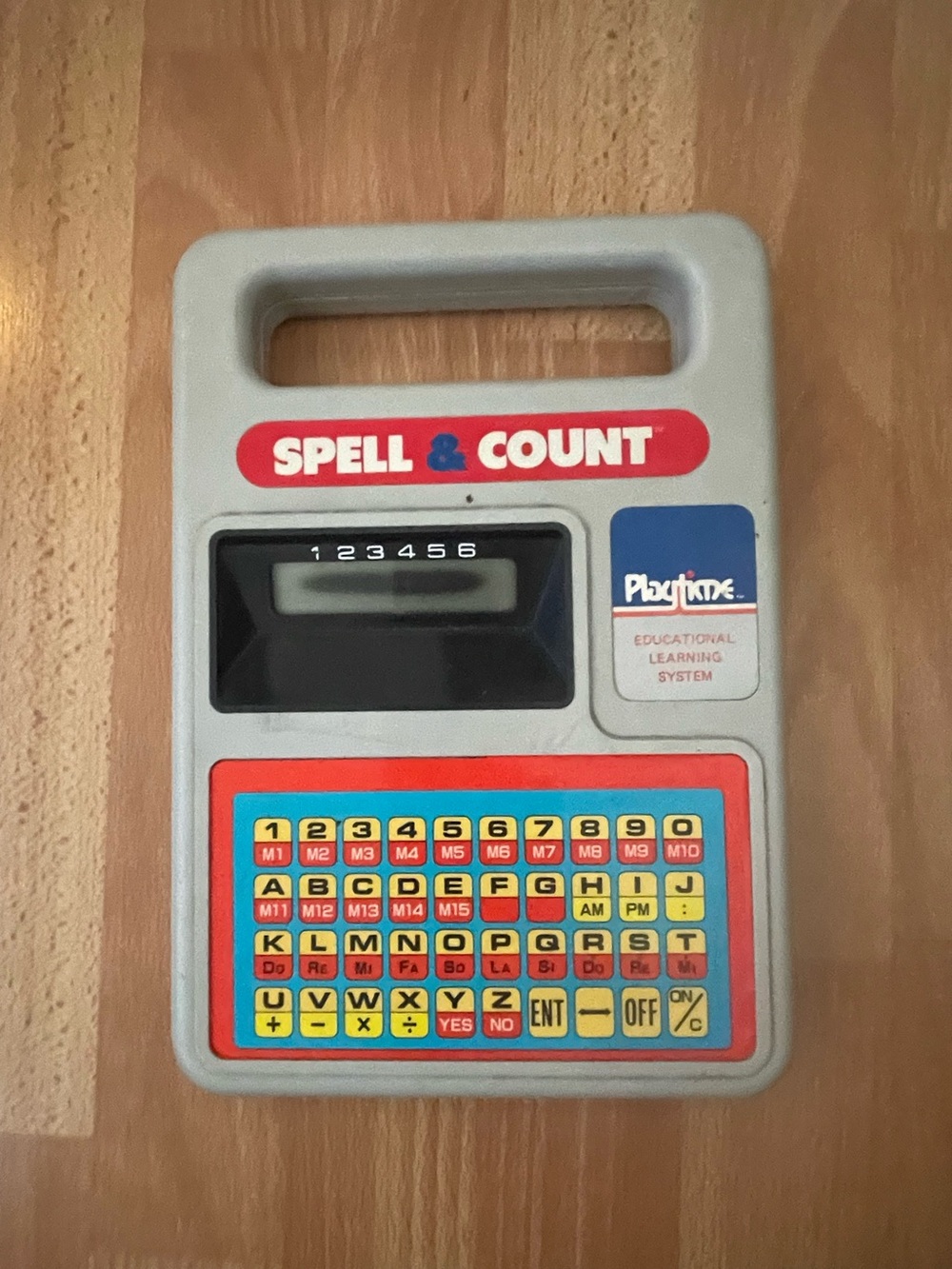 Vintage Spell & Count Kids Educational Toy Gray